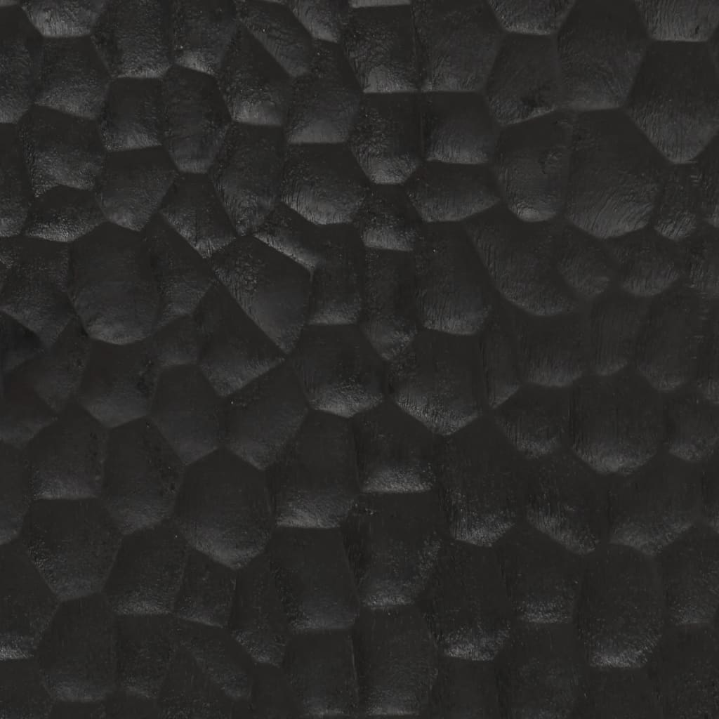 Tv-bänk svart 80x31x46 cm massivt mangoträ