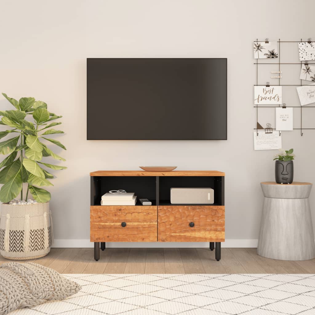 Tv-bänk 70x33x46 cm massivt akaciaträ