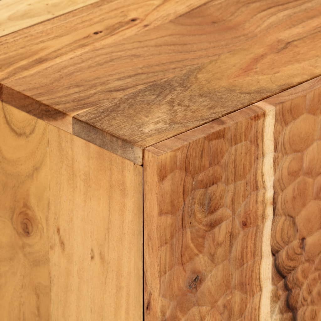 Tv-bänk 80x33x46 cm massivt akaciaträ