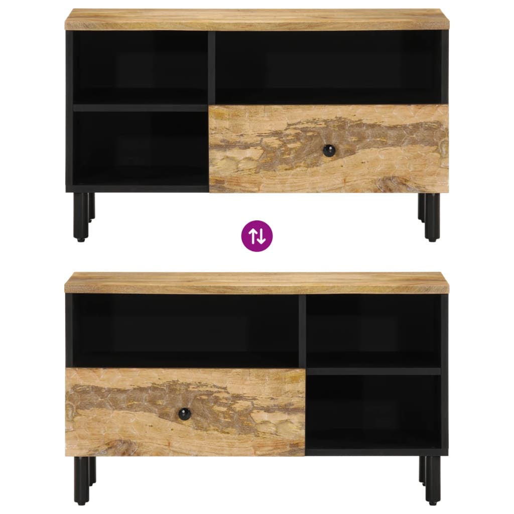 Tv-bänk 80x33x46 cm massivt mangoträ
