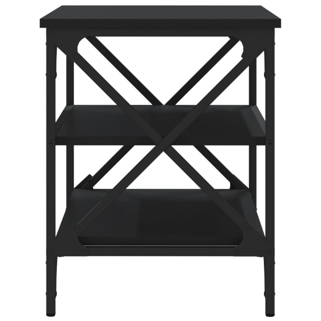 Tv-bänk svart 60x40x50 cm konstruerat trä