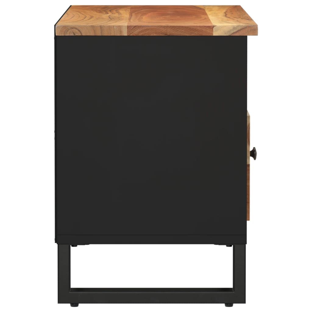 Tv-bänk 80x33x46 cm massivt akacia och konstruerat trä