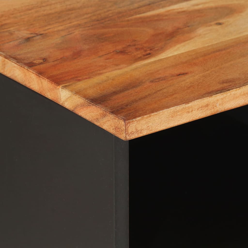 Tv-bänk 100x33x46 cm massivt akacia och konstruerat trä