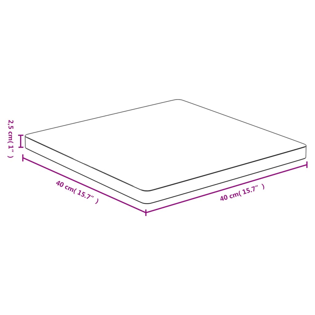 Bordsskiva 40x40x2,5 cm bambu