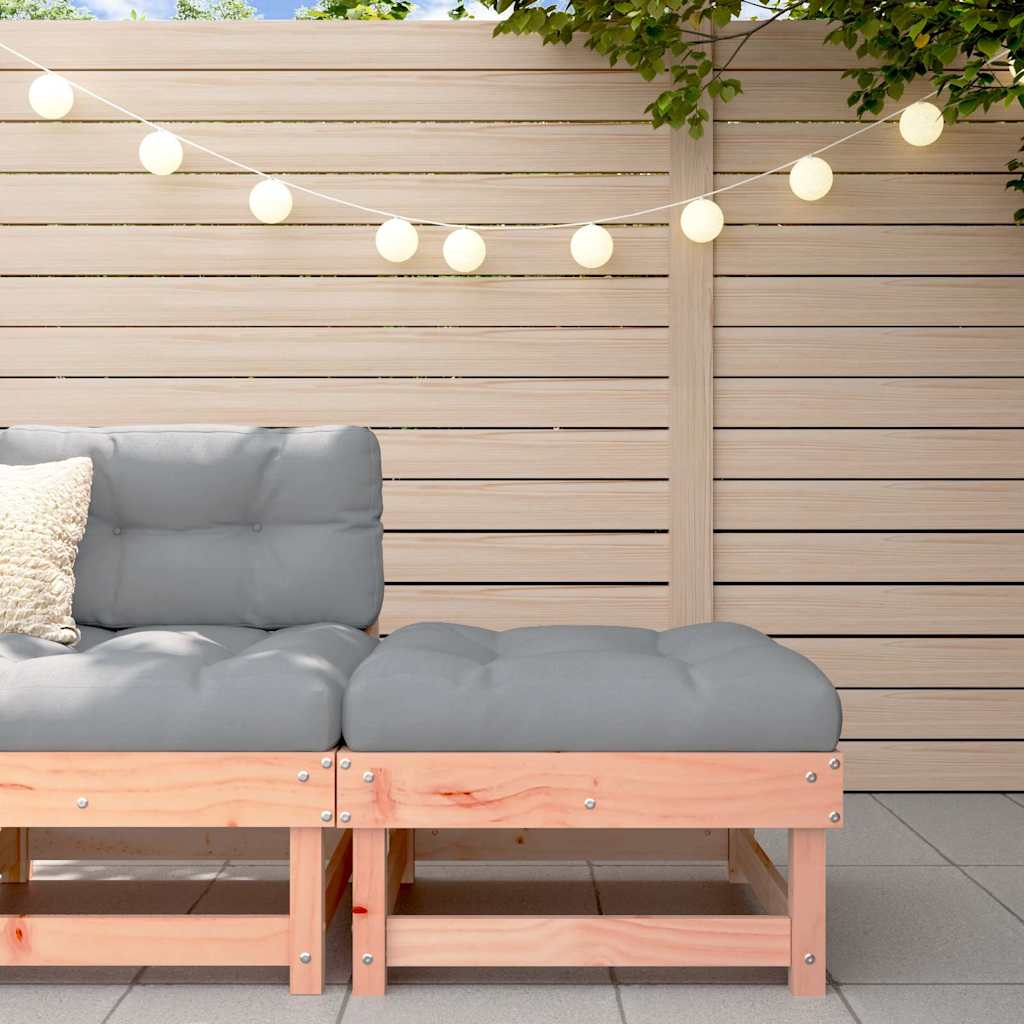 Fotpall med dyna för trädgården massiv douglasgran