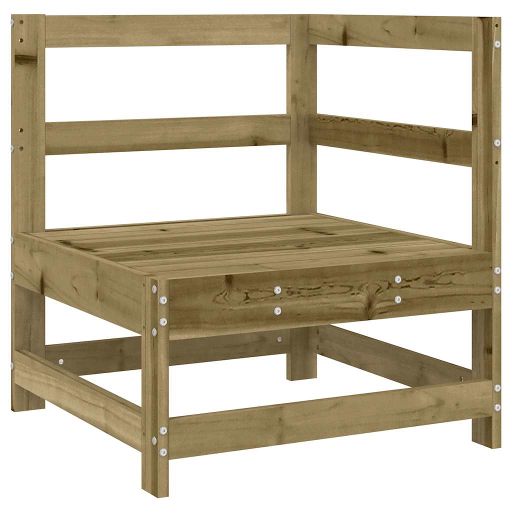 Hörnsektion till soffa med dynor grå impregnerat furu