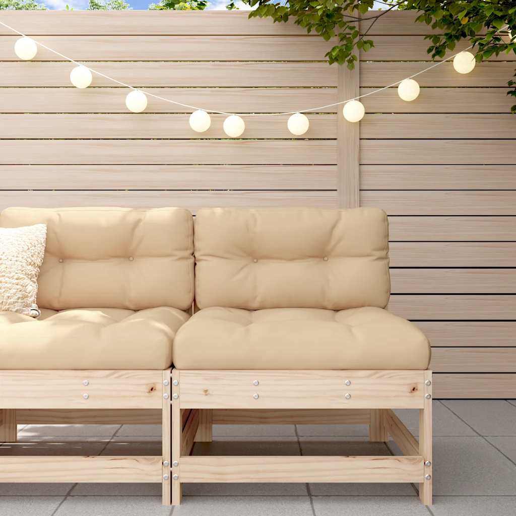 Mittensoffa med dynor massiv furu