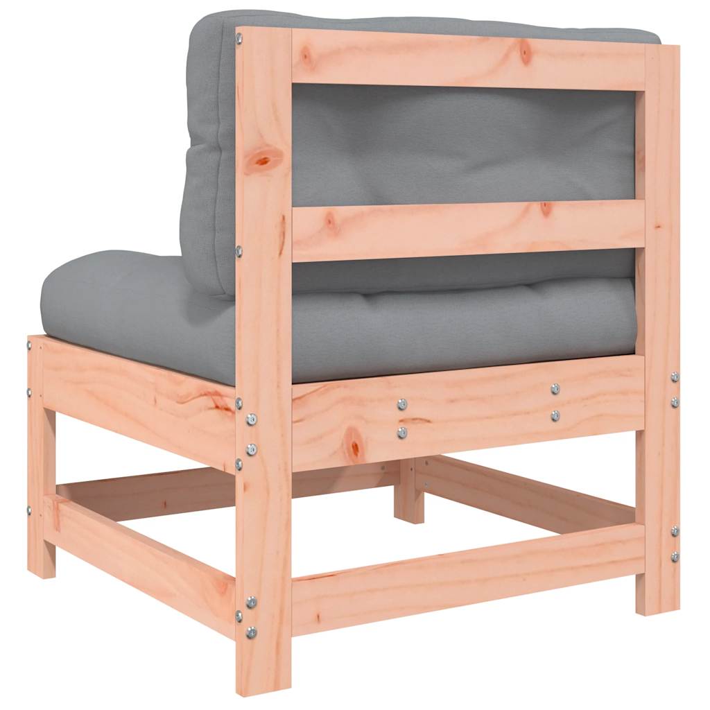 Mittensoffa med dynor granträ