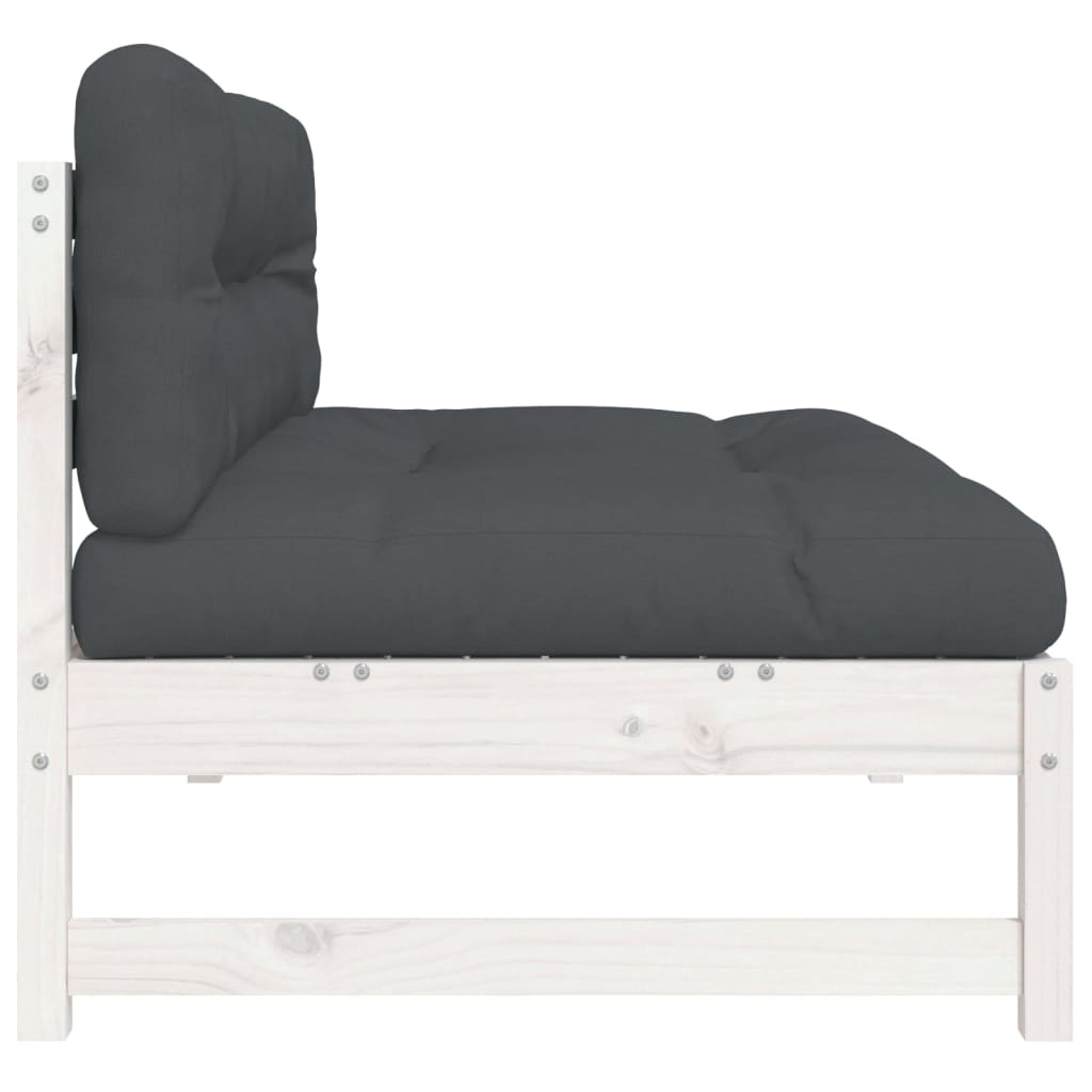 Mittensoffa vit 120x80 cm massiv furu