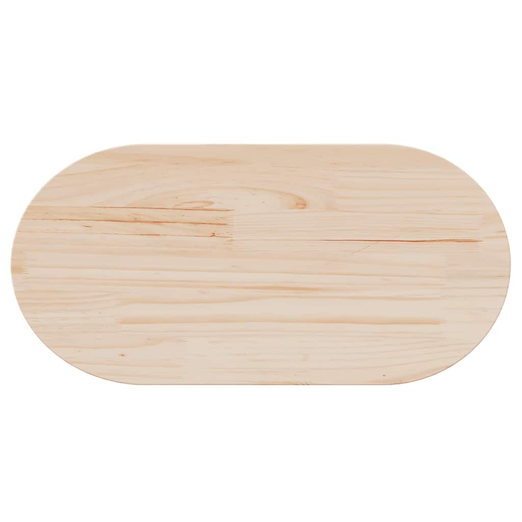 Bordsskiva 70x35x2,5 cm massivt trä furu oval