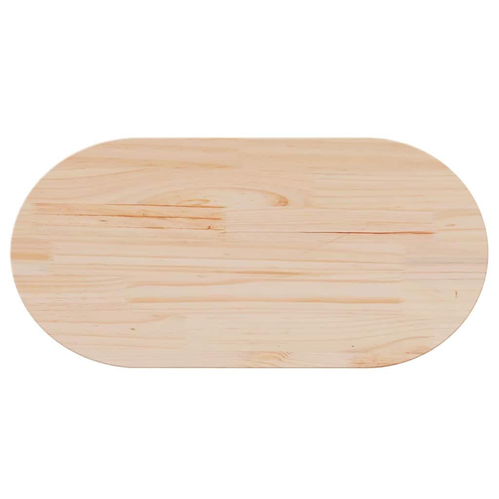 Bordsskiva 80x40x2,5 cm massivt trä furu oval