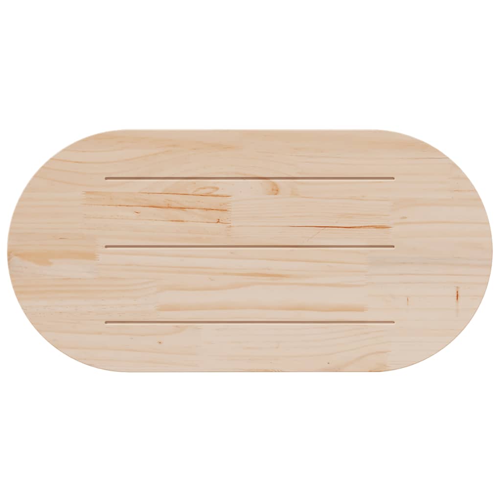 Bordsskiva 100x50x2,5 cm massivt trä furu oval