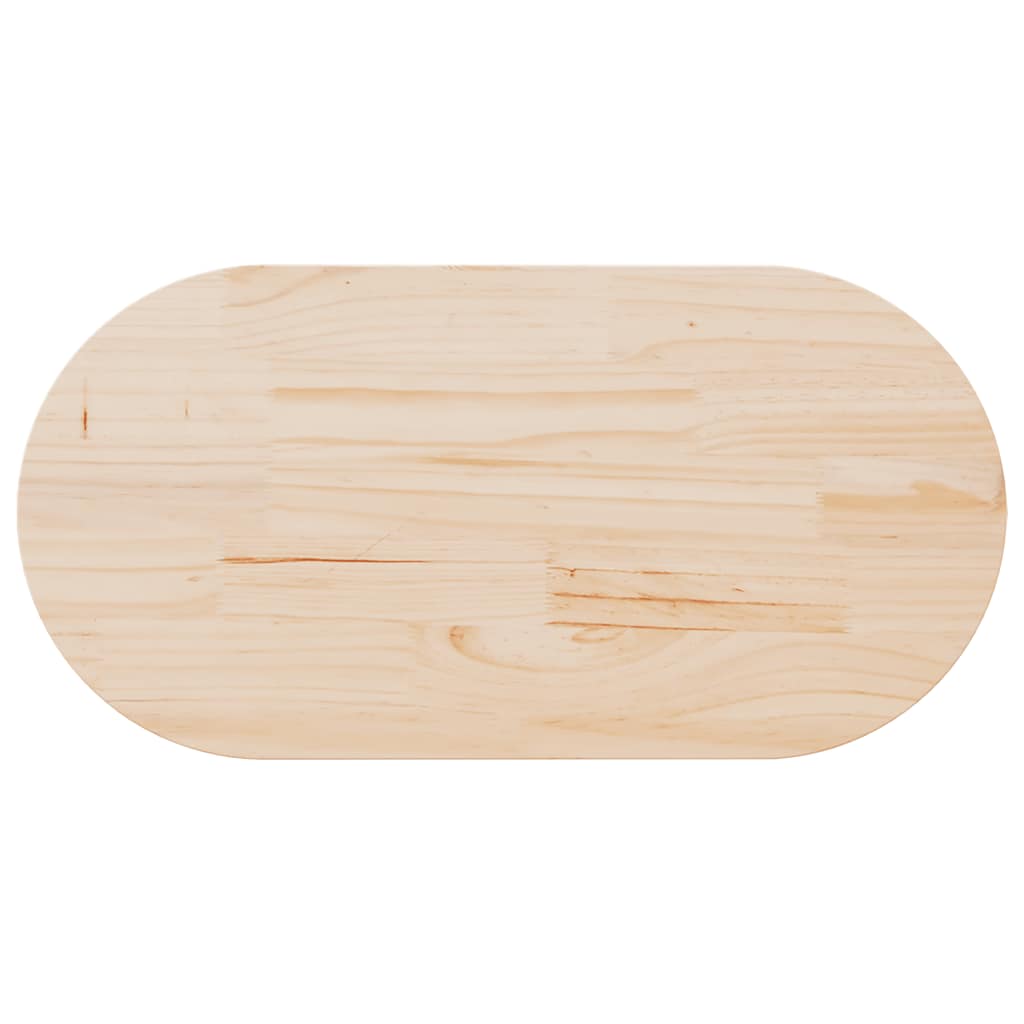 Bordsskiva 100x50x2,5 cm massivt trä furu oval