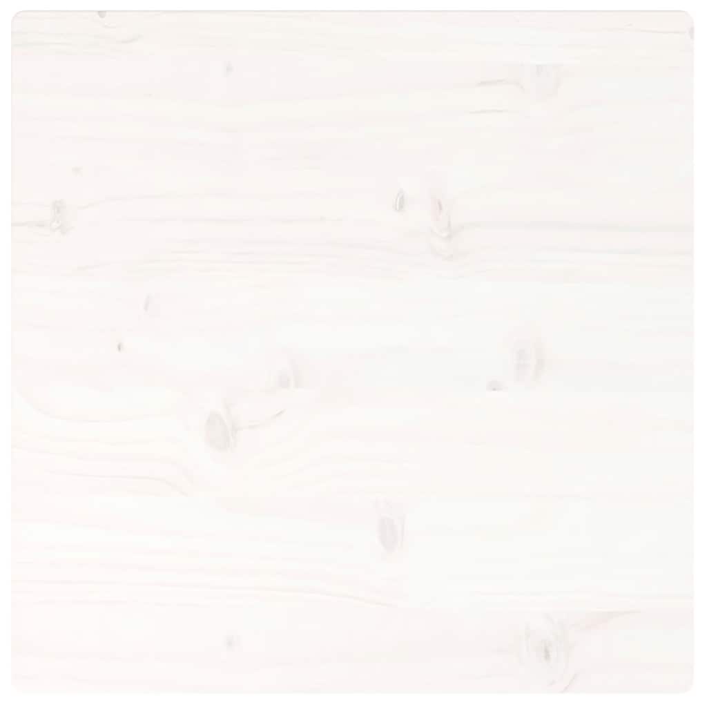 Bordsskiva vit 60x60x2,5 cm massiv furu fyrkantig