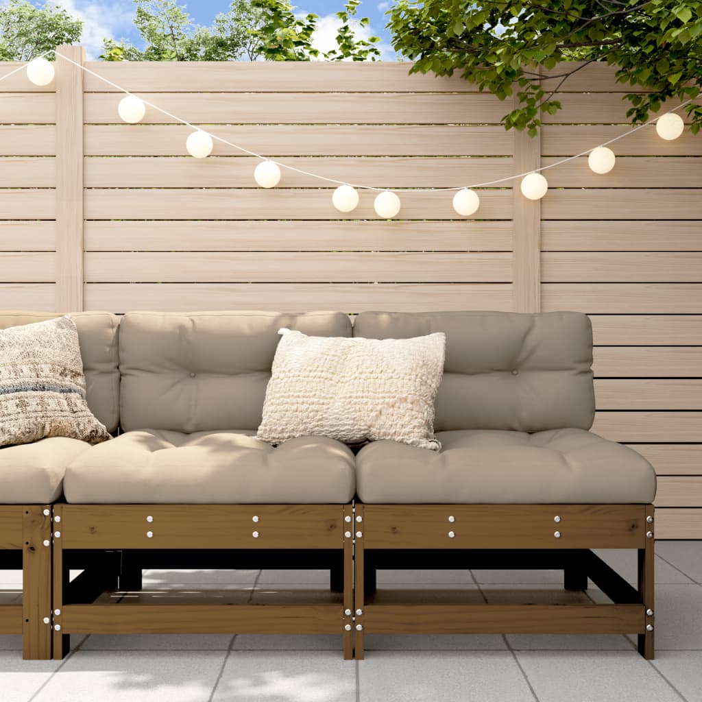 Mittensoffor 2 st honungsbrun massiv furu