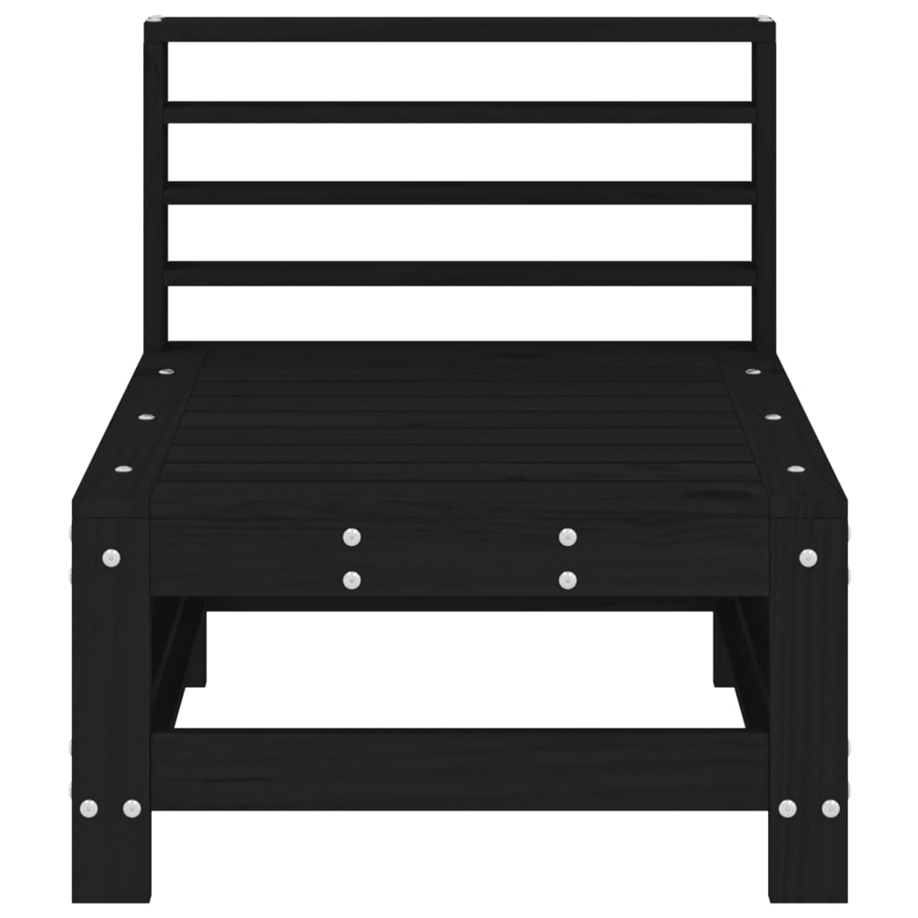 Mittensoffa svart massiv furu