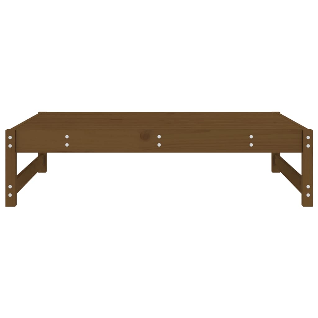 Fotpall för trädgården honungsbrun 120x80 cm massiv furu