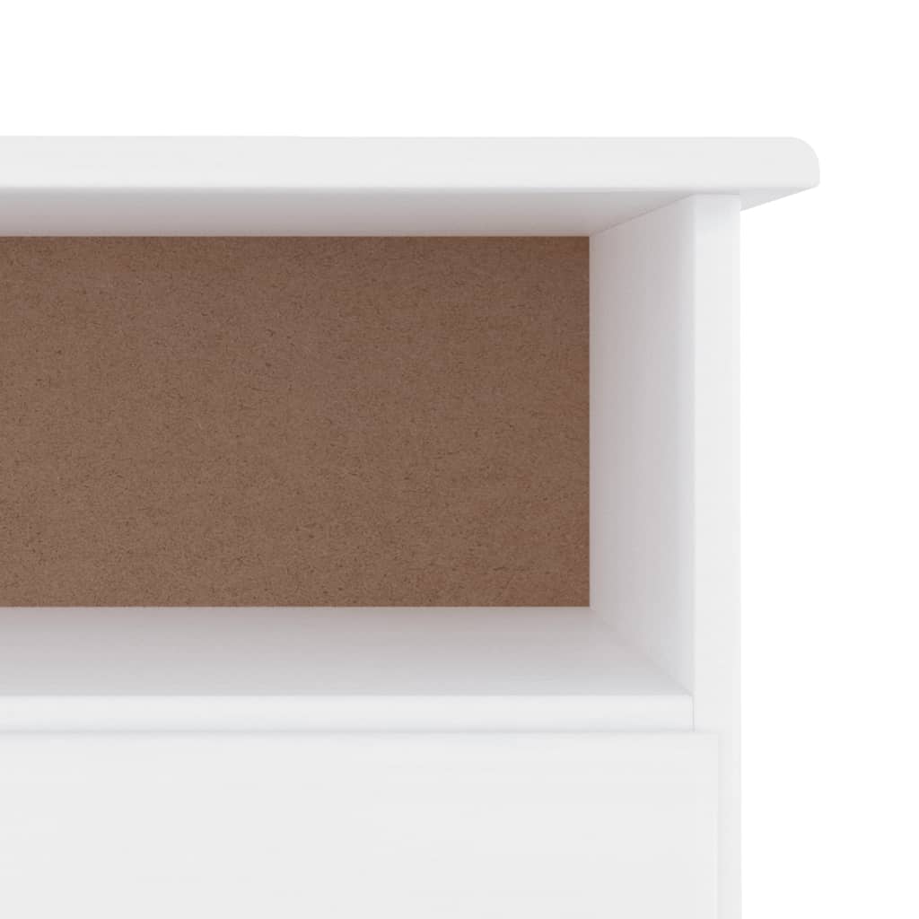 Tv-bänk med lådor ALTA vit 100x35x41 cm massiv furu