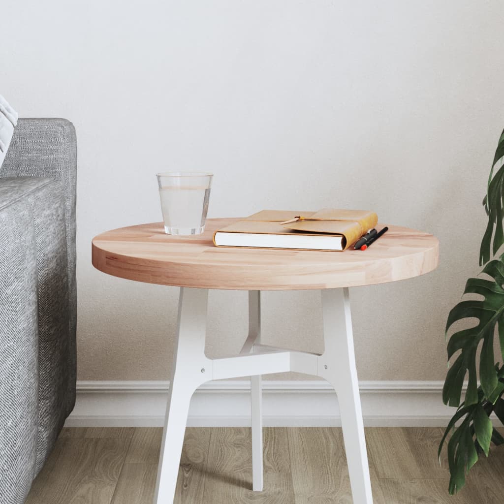 Bordsskiva Ø40x2,5 cm rund massivt bokträ