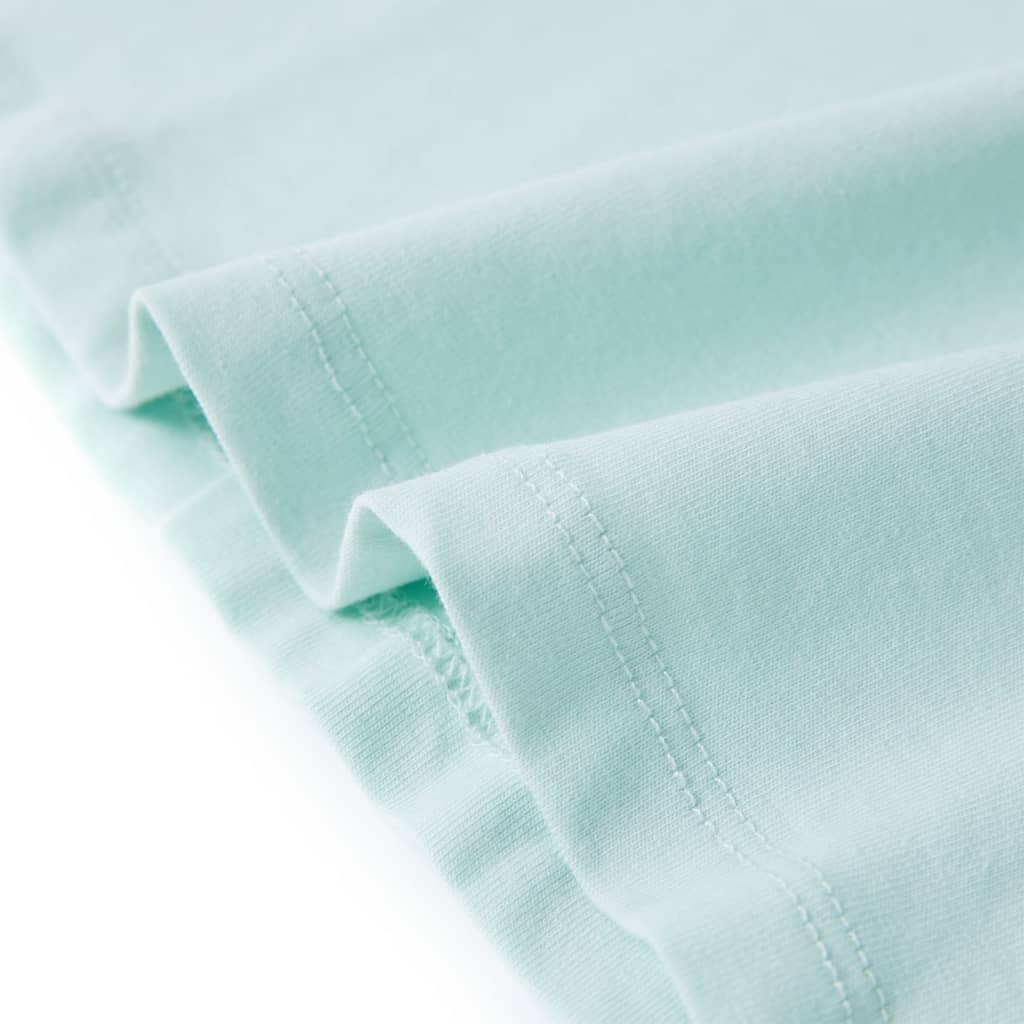 Ärmlös barnlinne ljus mintgrön 116