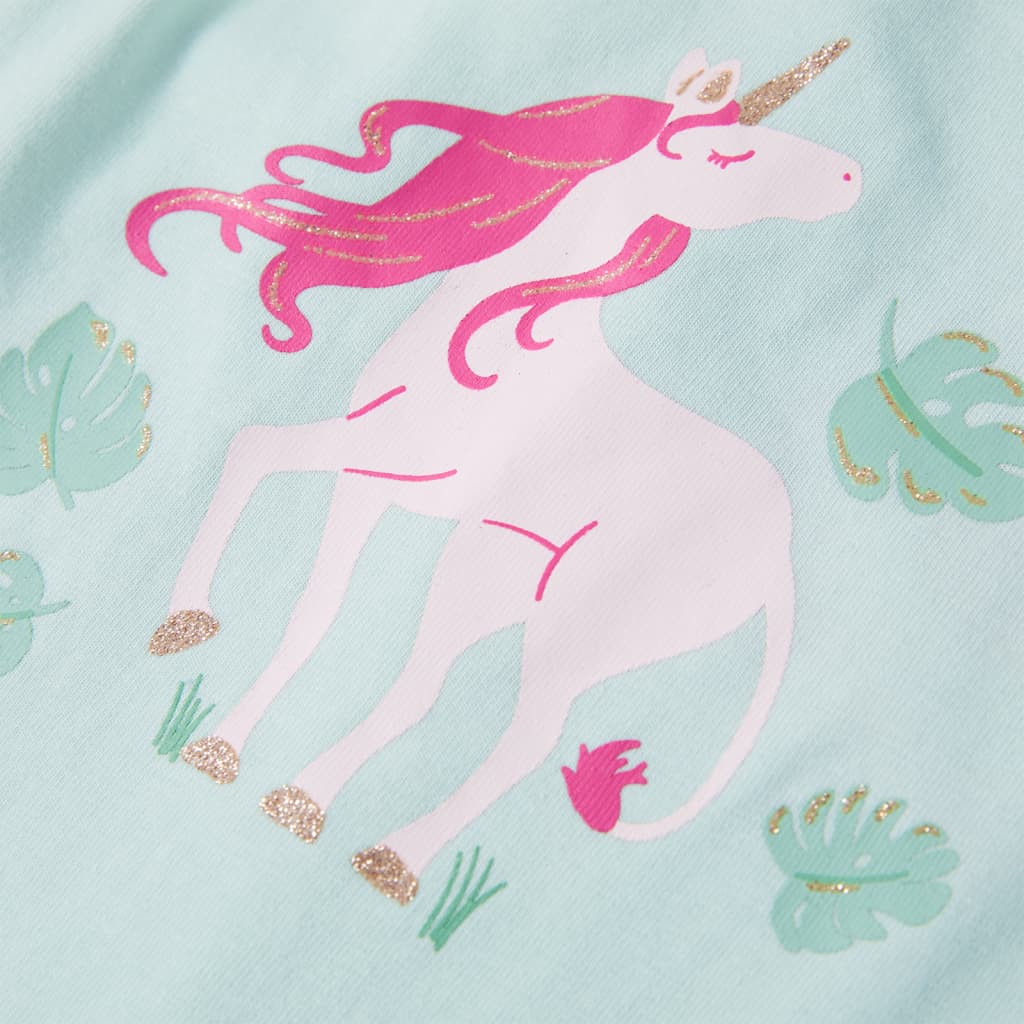 Ärmlös barnlinne ljus mintgrön 116