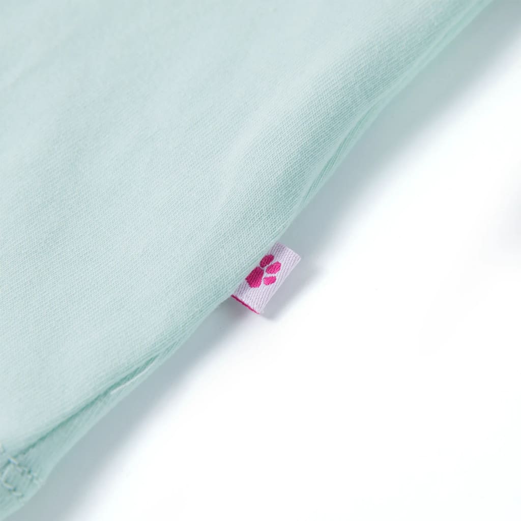 Ärmlös barnlinne ljus mintgrön 116