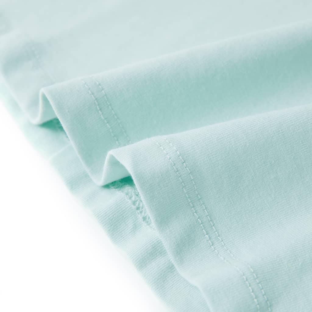 Ärmlös barnlinne ljus mintgrön 128