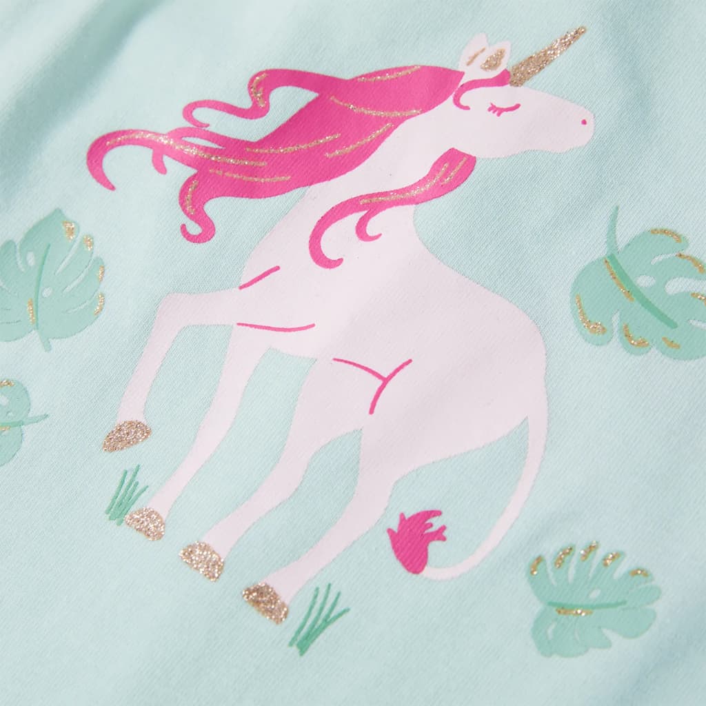 Ärmlös barnlinne ljus mintgrön 128