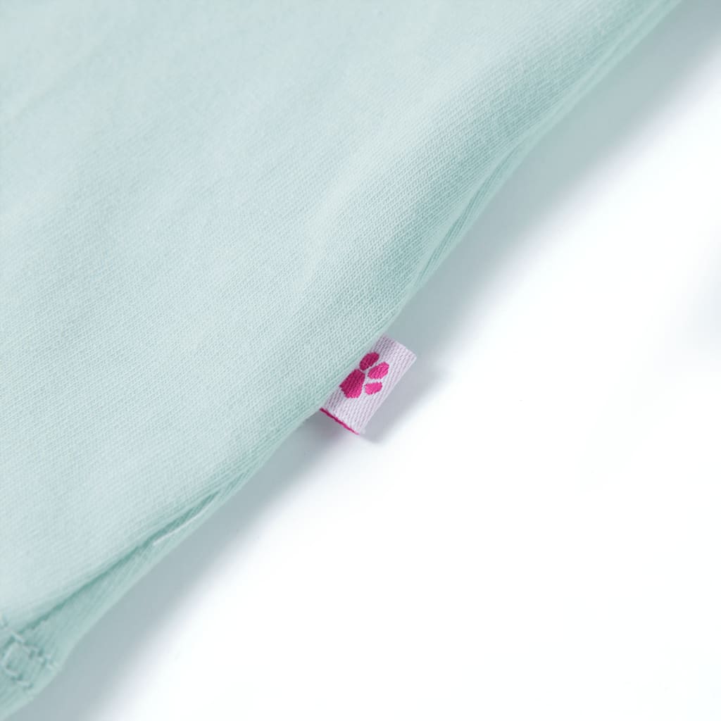 Ärmlös barnlinne ljus mintgrön 128