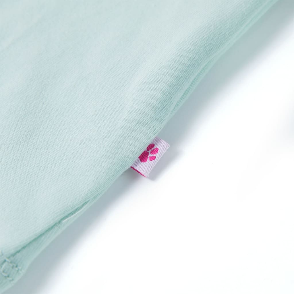 Ärmlös barnlinne ljus mintgrön 140