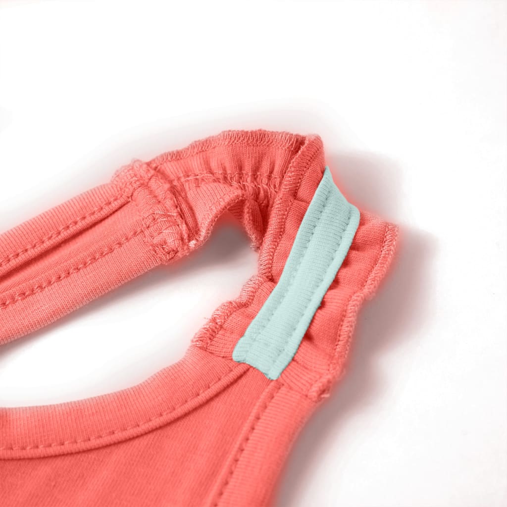 Ärmlös barnlinne korallröd 104