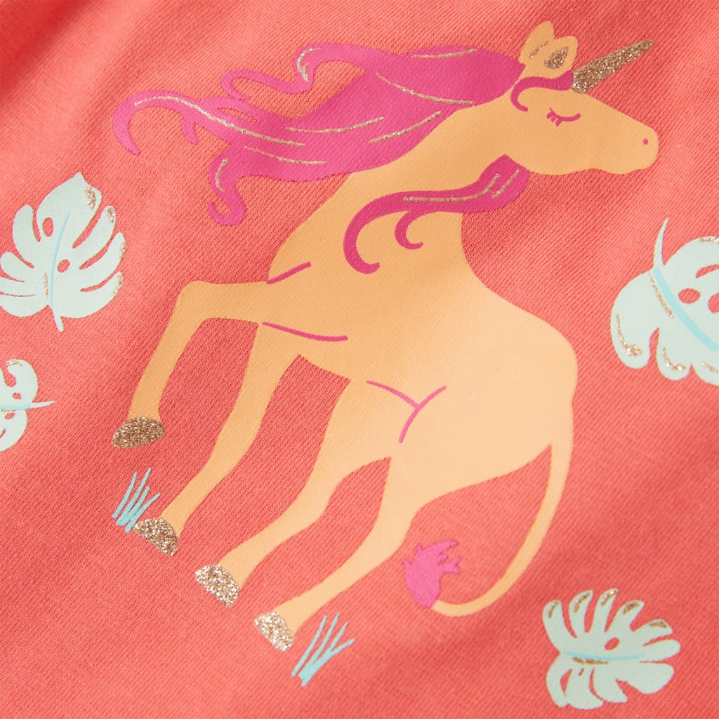 Ärmlös barnlinne korallröd 128