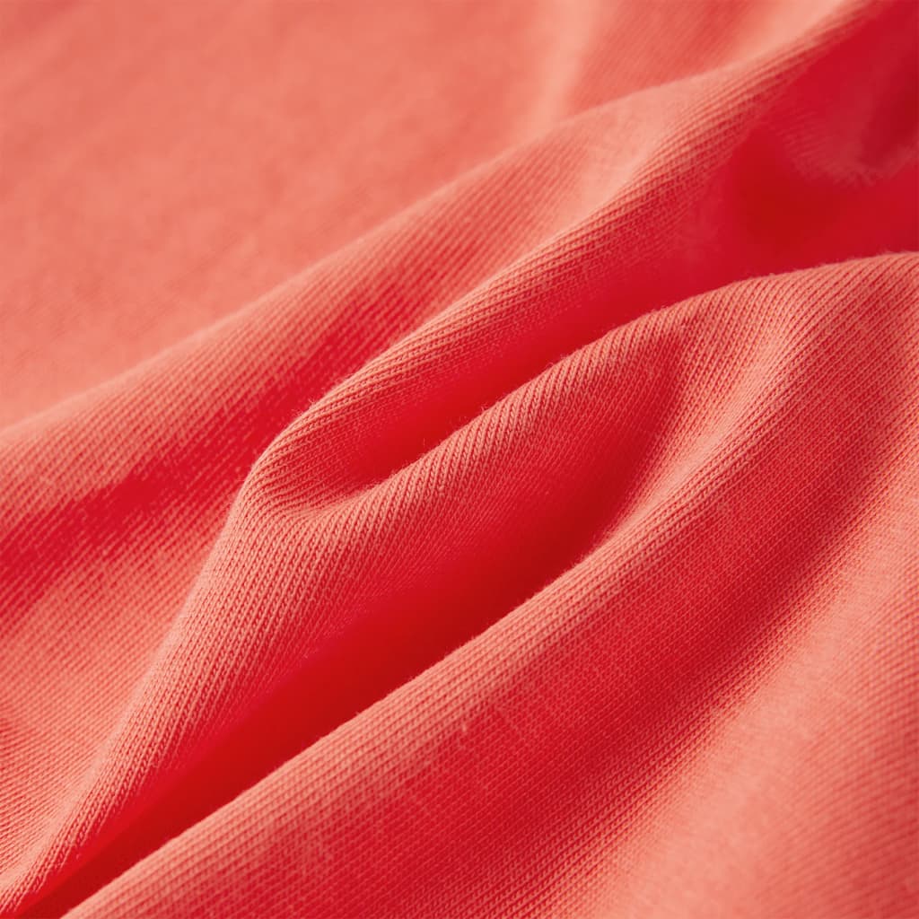 Ärmlös barnlinne korallröd 140