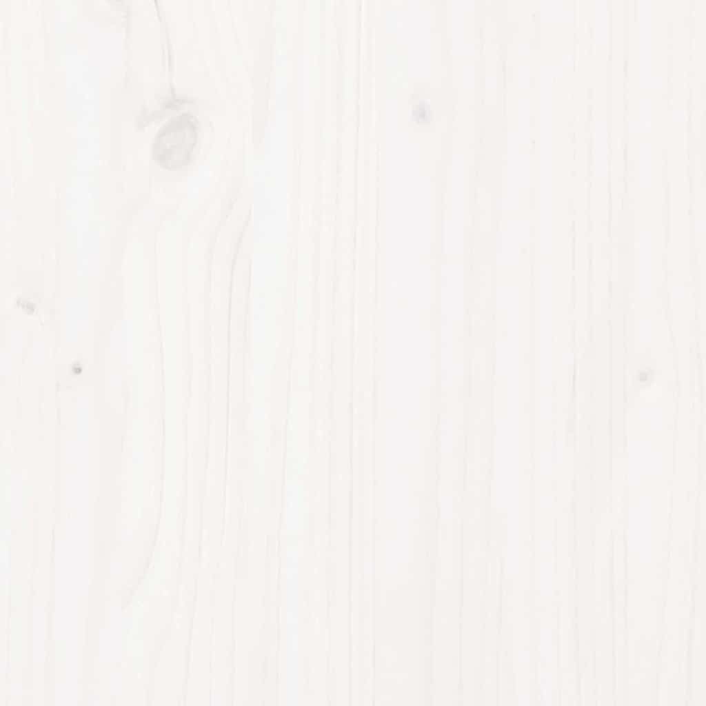 Trädgårdssoffa utan armstöd 2 st vit 70x70x67 cm massiv furu