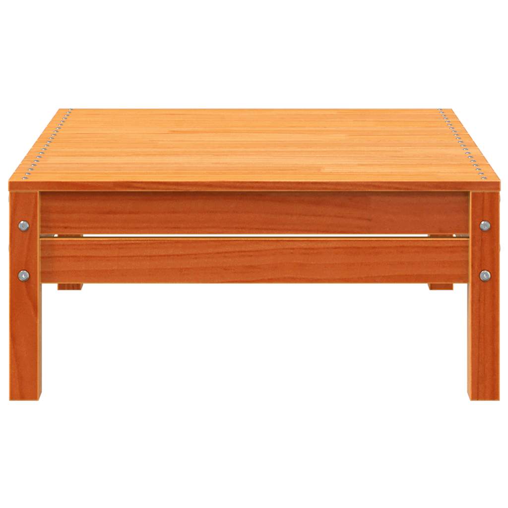 Trädgårdspall vaxbrun massiv furu