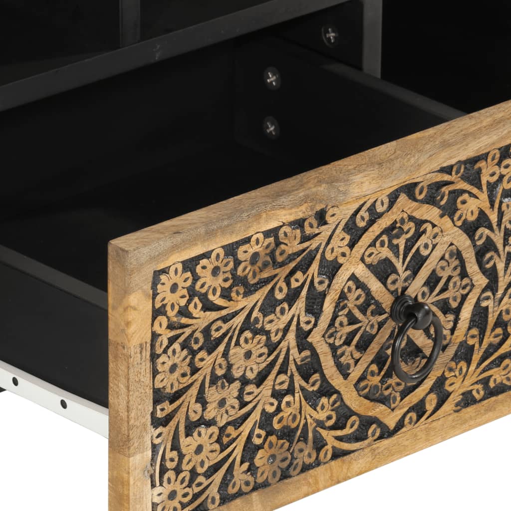 Tv-bänk 100x33x46 cm massivt mangoträ