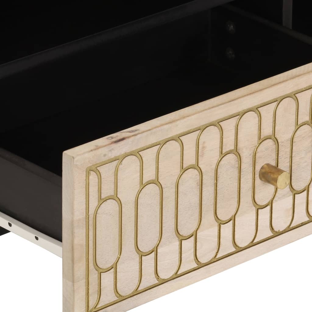 Tv-bänk 80x33x46 cm massivt mangoträ