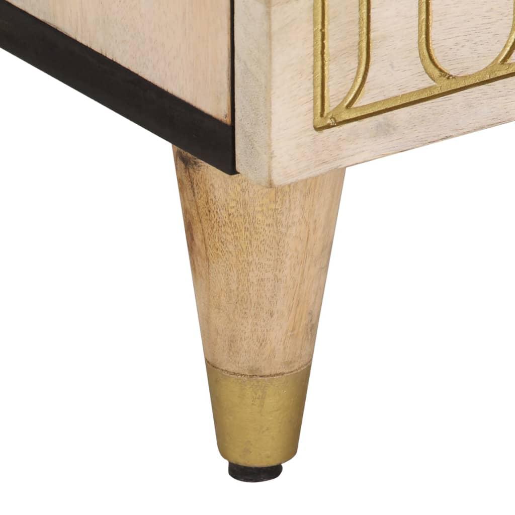 Tv-bänk 80x33x46 cm massivt mangoträ