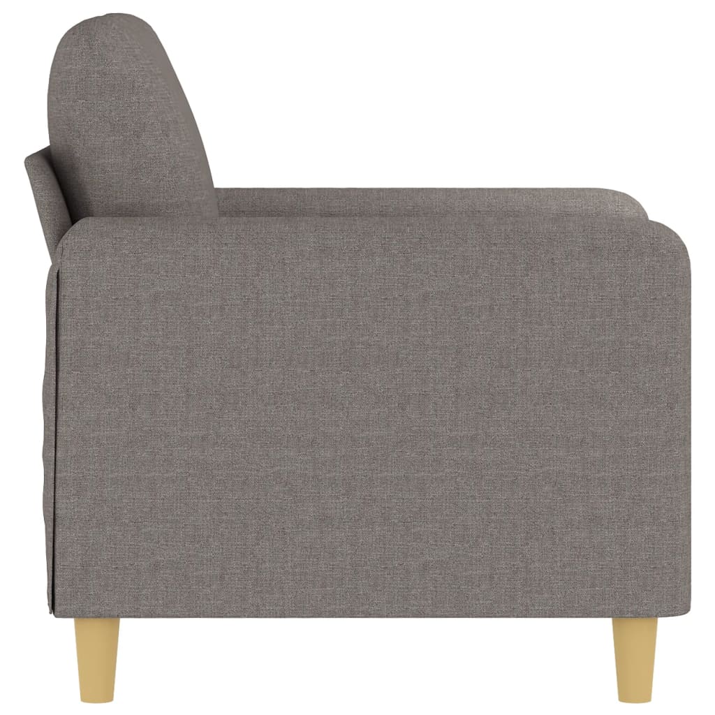 Fåtölj taupe 60 cm tyg