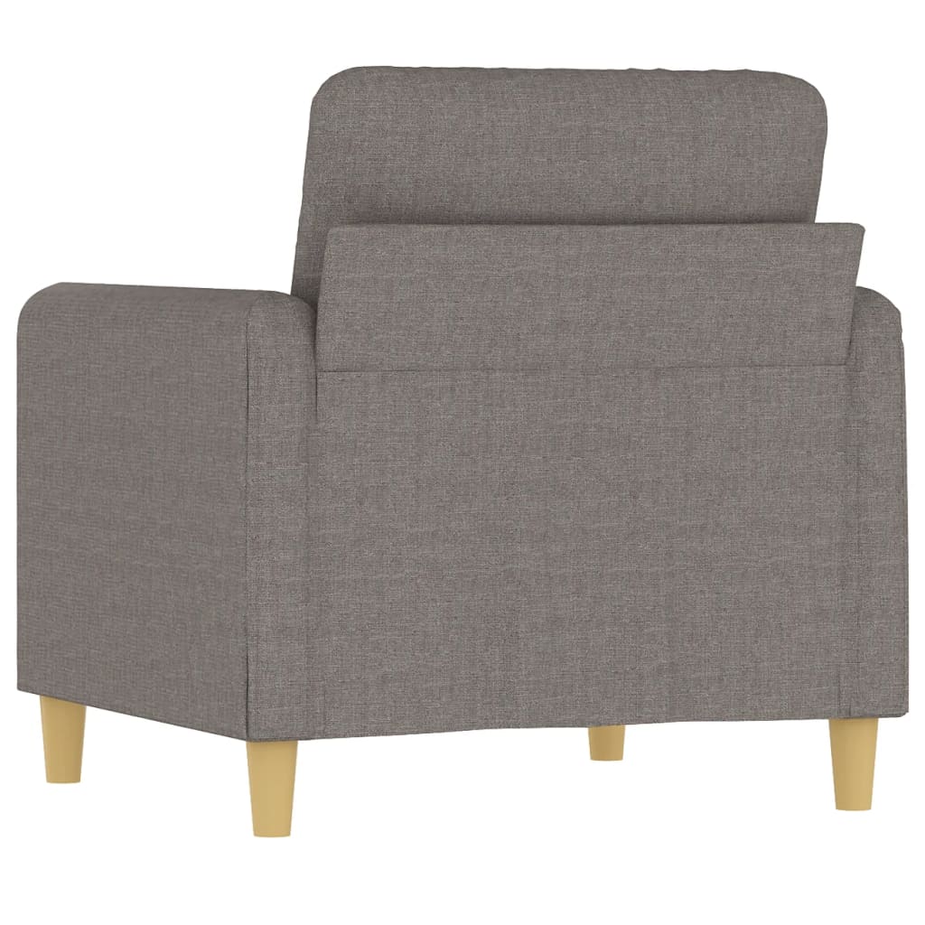 Fåtölj taupe 60 cm tyg