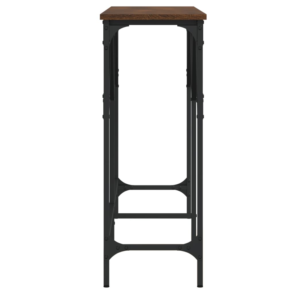 Avlastningsbord brun ek 140x29x75 cm konstruerat trä