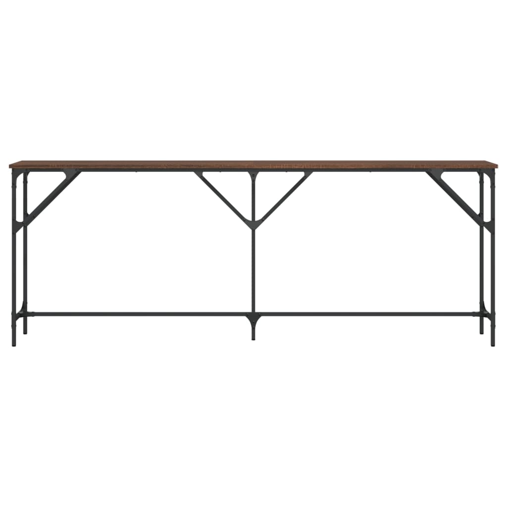 Avlastningsbord brun ek 200x29x75 cm konstruerat trä