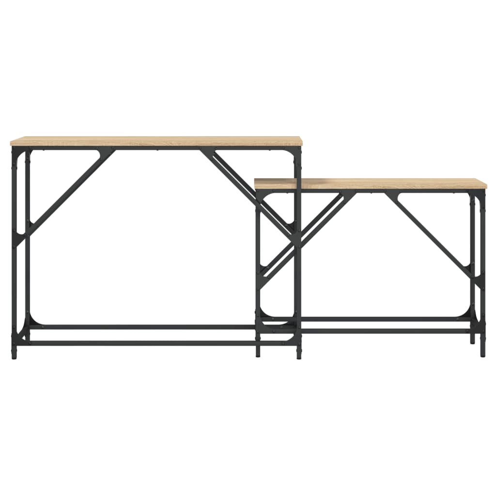 Avlastningsbord 2 st sonoma-ek konstruerat trä