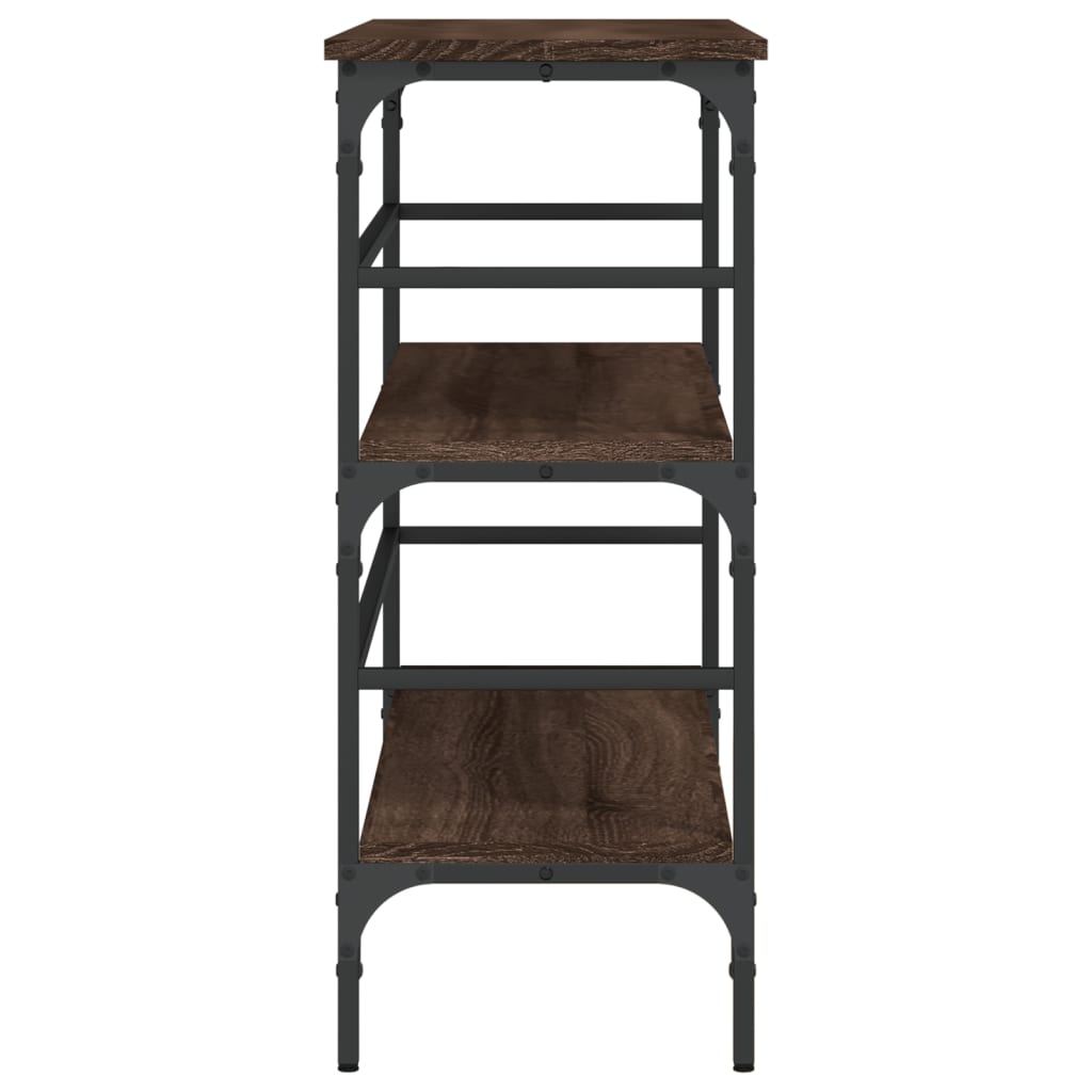 Avlastningsbord brun ek 100x32x75 cm konstruerat trä