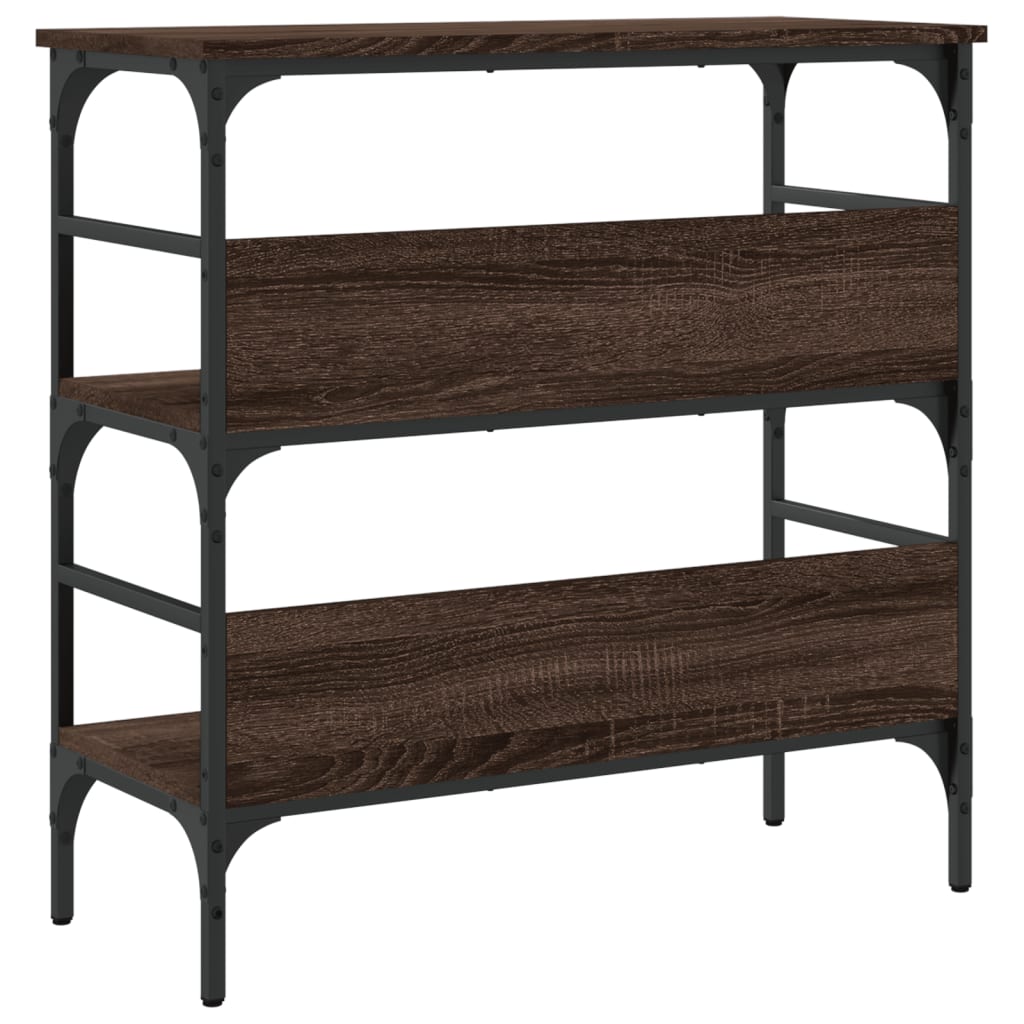 Avlastningsbord brun ek 75x32x75 cm konstruerat trä