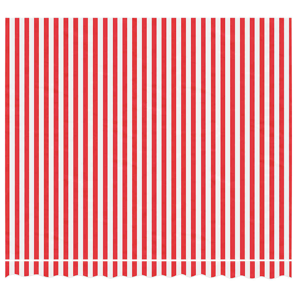 Markisväv röd och vit randig 3x2,5 m