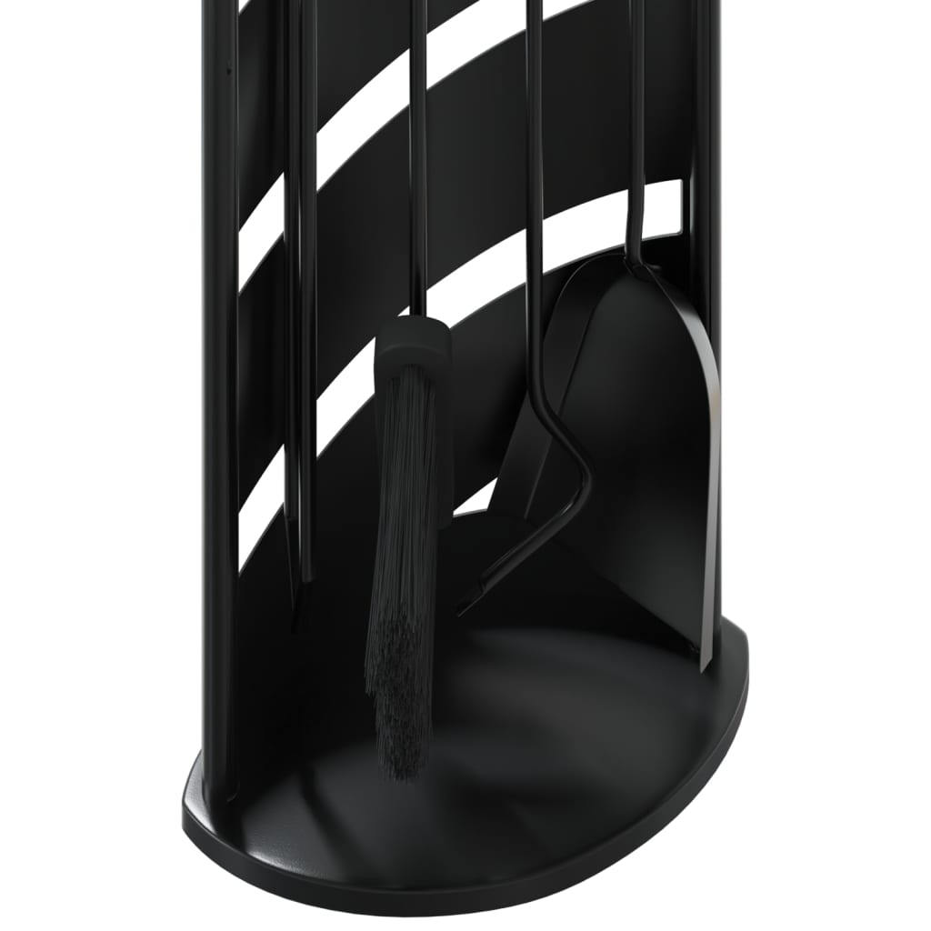 5-delat verktygsset för eldstad 23x15x66 cm stål