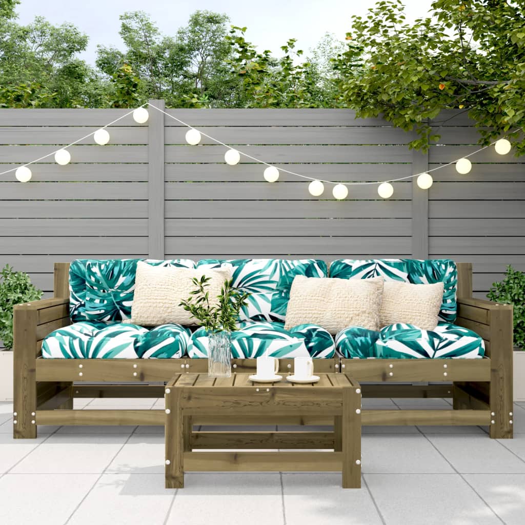 Trädgårdspall 62x30x32 cm impregnerad furu