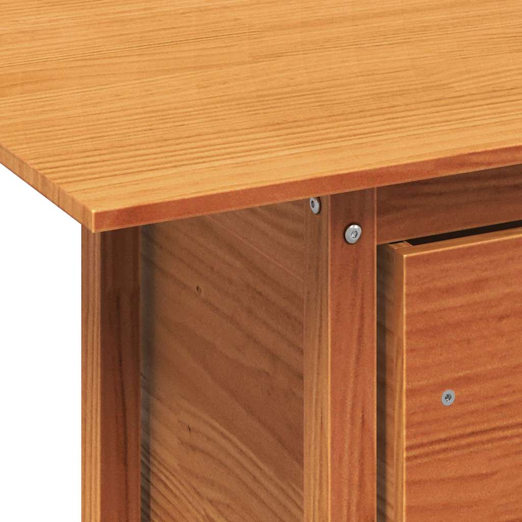 Trädgårdsbord vaxbrun 100x50x75 cm massiv furu