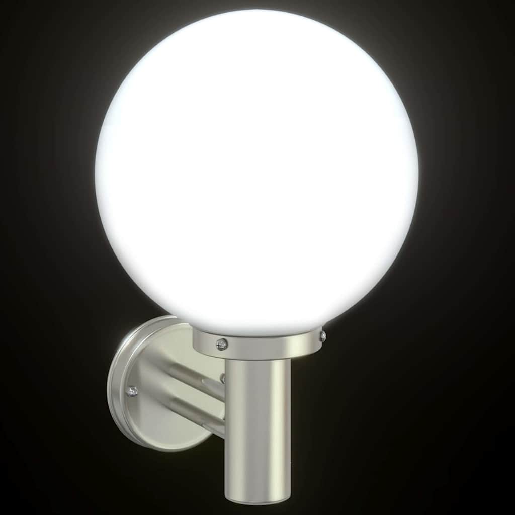 Utomhus vägglampa Silver 28 x 25 x 38 cm Rostfritt stål